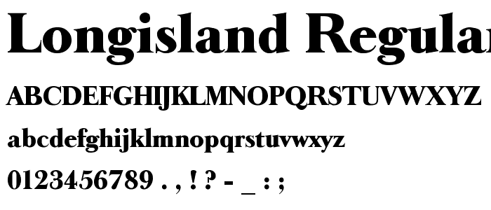 LongIsland Regular font